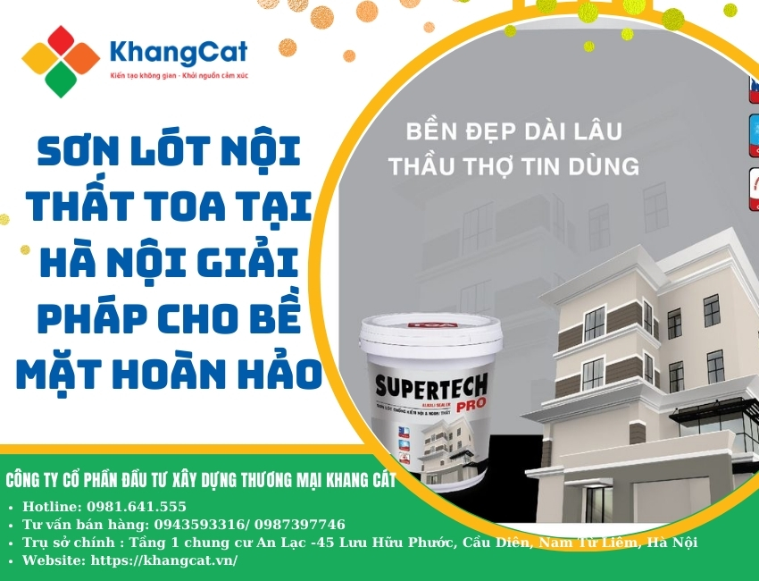 Sơn lót nội thất TOA tại Hà Nội giải pháp cho bề mặt hoàn hảo